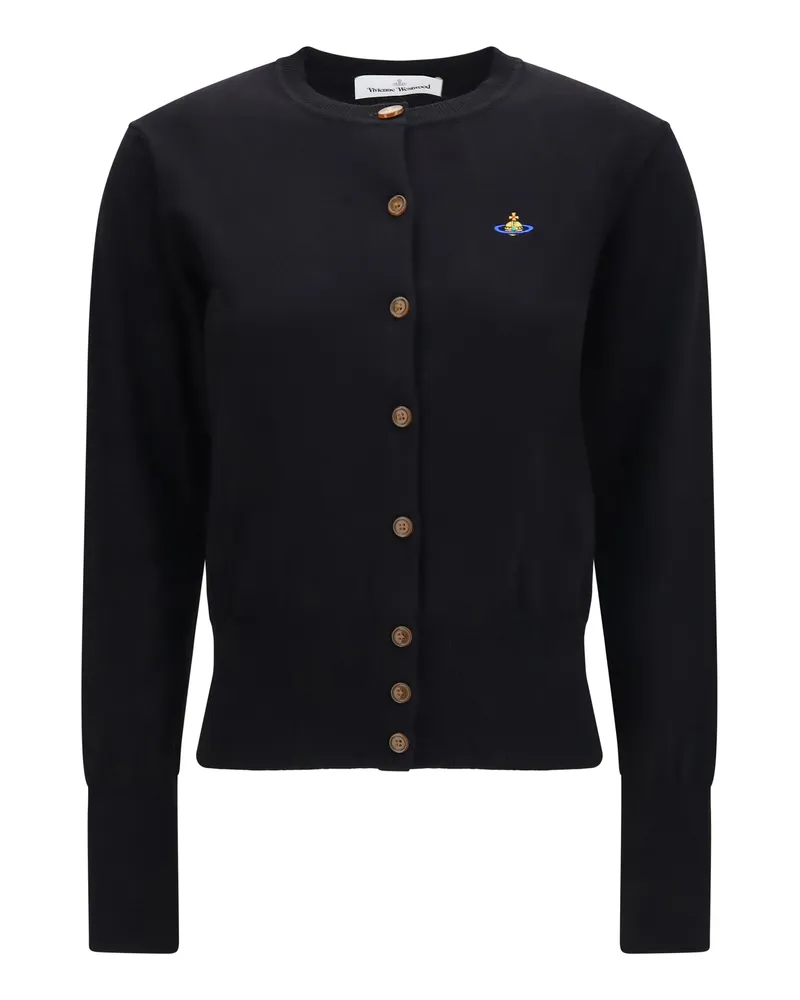 Vivienne Westwood Women Cardigan Bea Cotton Black Sweater Black