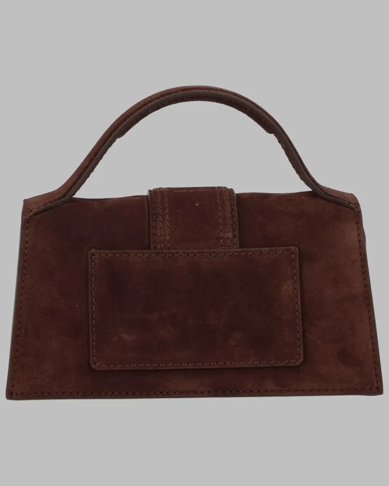Jacquemus Le Bambino Calfskin Leather Top Handle Bag — Brown Brown
