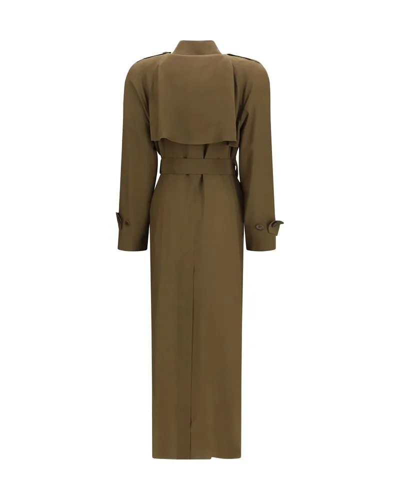 Petar Petrov Women's Bicolor Silk Trench Coat Clothing Brown