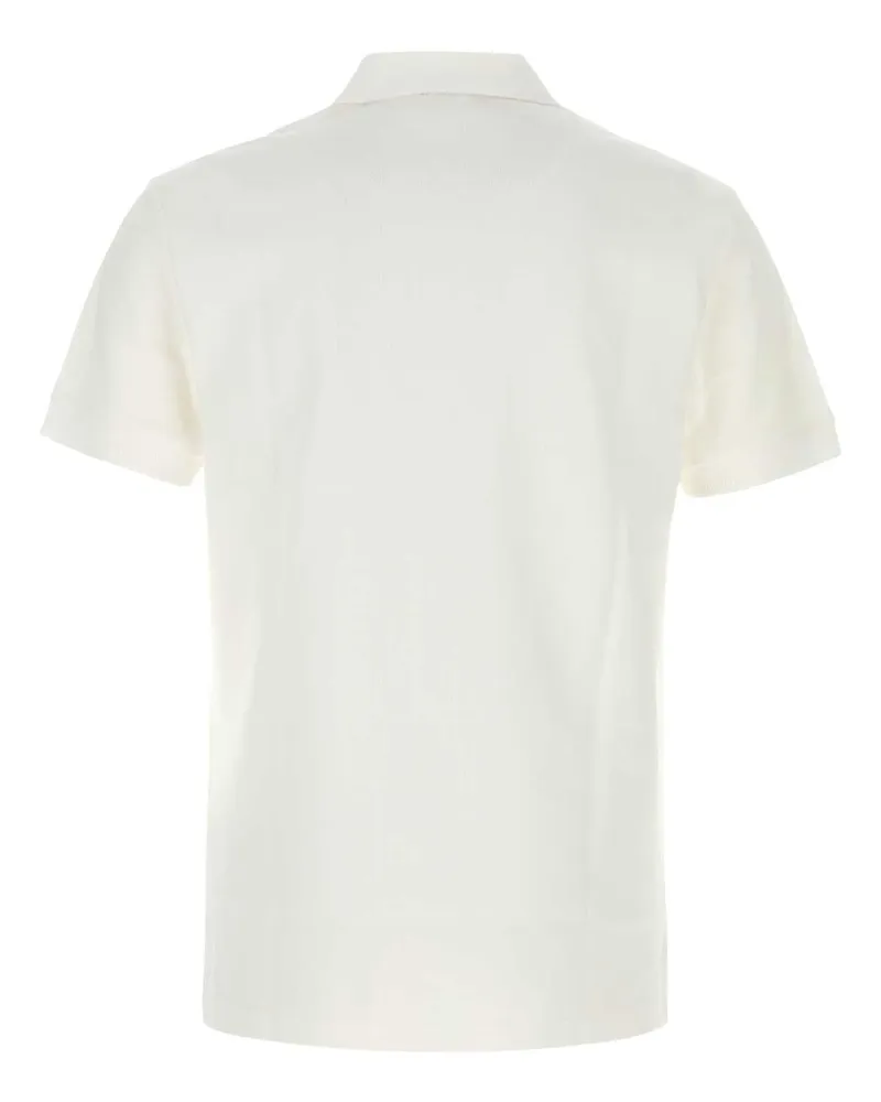 Burberry Men White Piquet Polo Shirt Cotton Camicie White