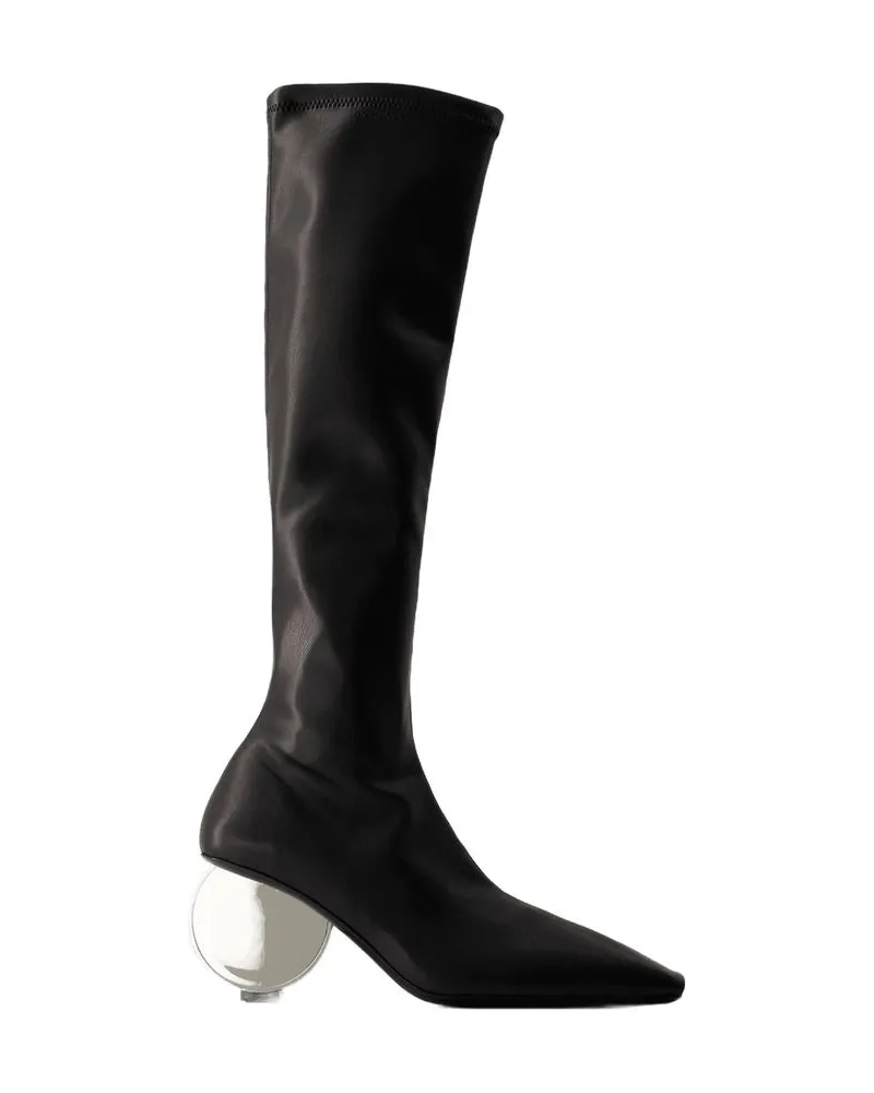 Courrèges Women's Circle Boots -  Synthetic Leather Black Synthetic_leather Shoes Black