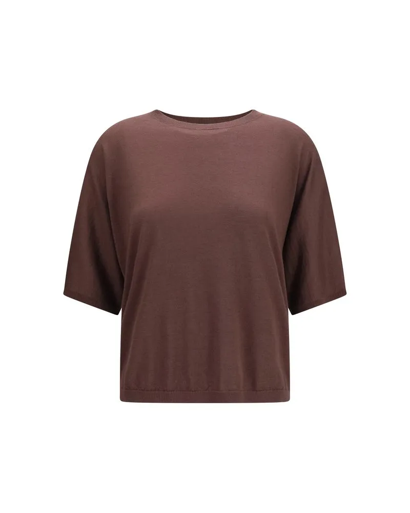 Brunello Cucinelli Cashmere and Silk Blend Sweater — Purple Purple