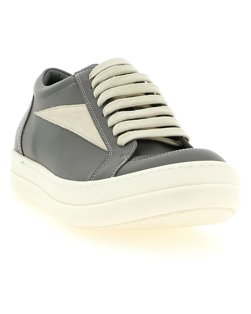 Rick Owens Women's Gray Cowhide Low Top Sneakers Gray