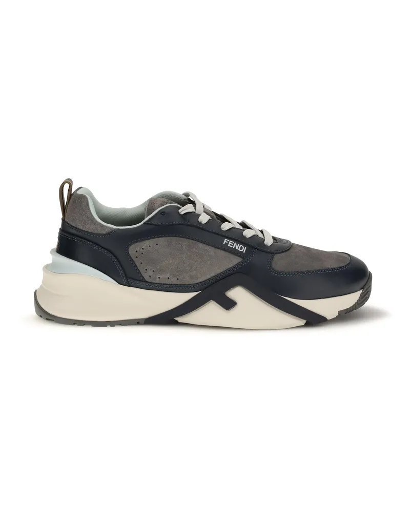 Fendi Men's Flow Sneakers Blueber+cenere+menta Blueber+cenere+menta
