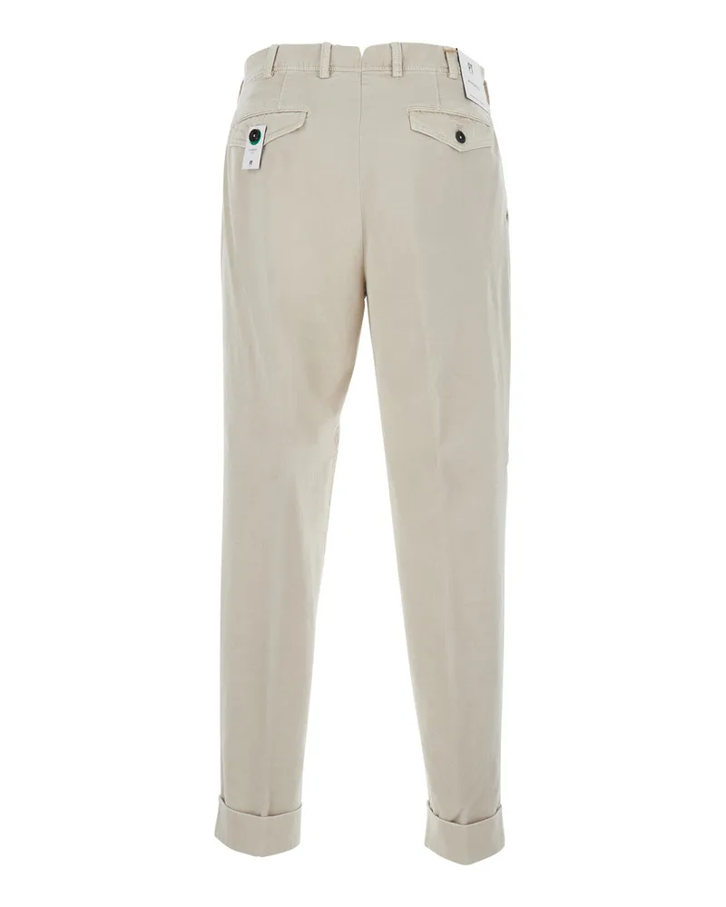 PT TORINO Tech Fabric Trousers — Beige Beige