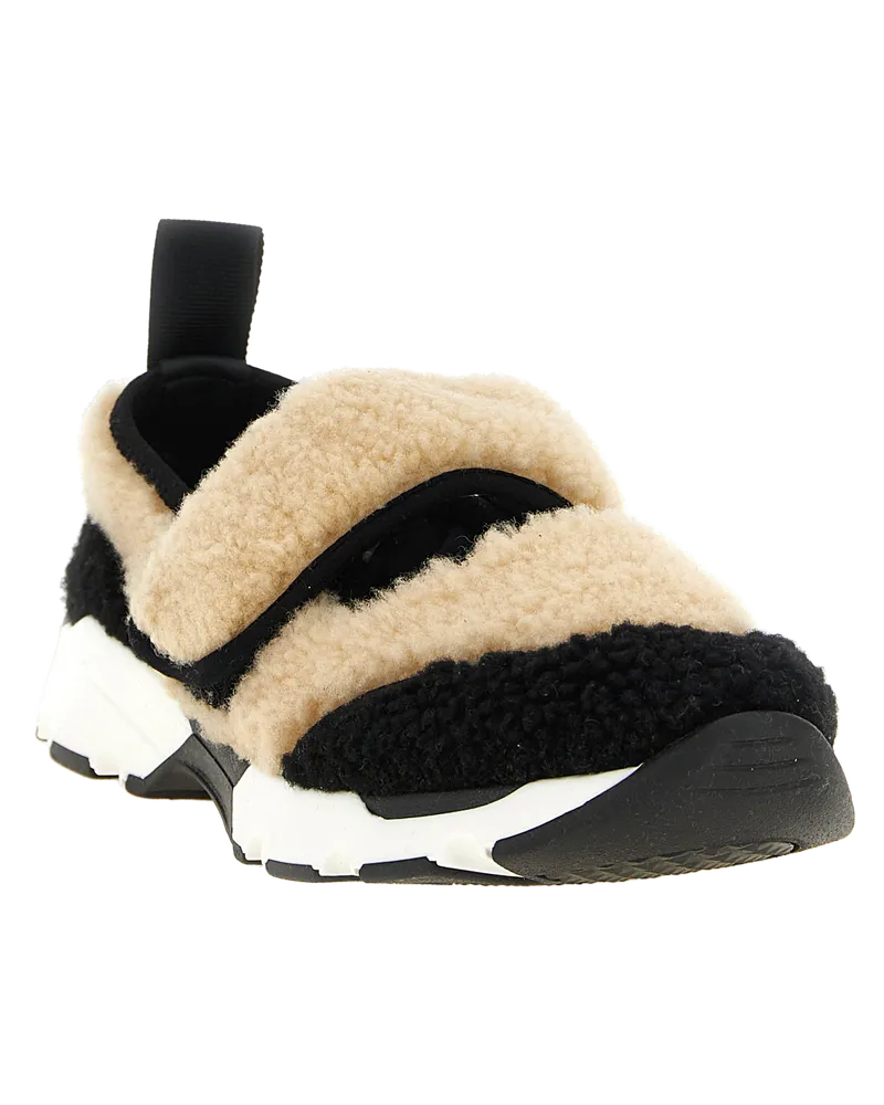 Marni Women's Bicolor Lamb Leather Chunky Sneakers Multicolor