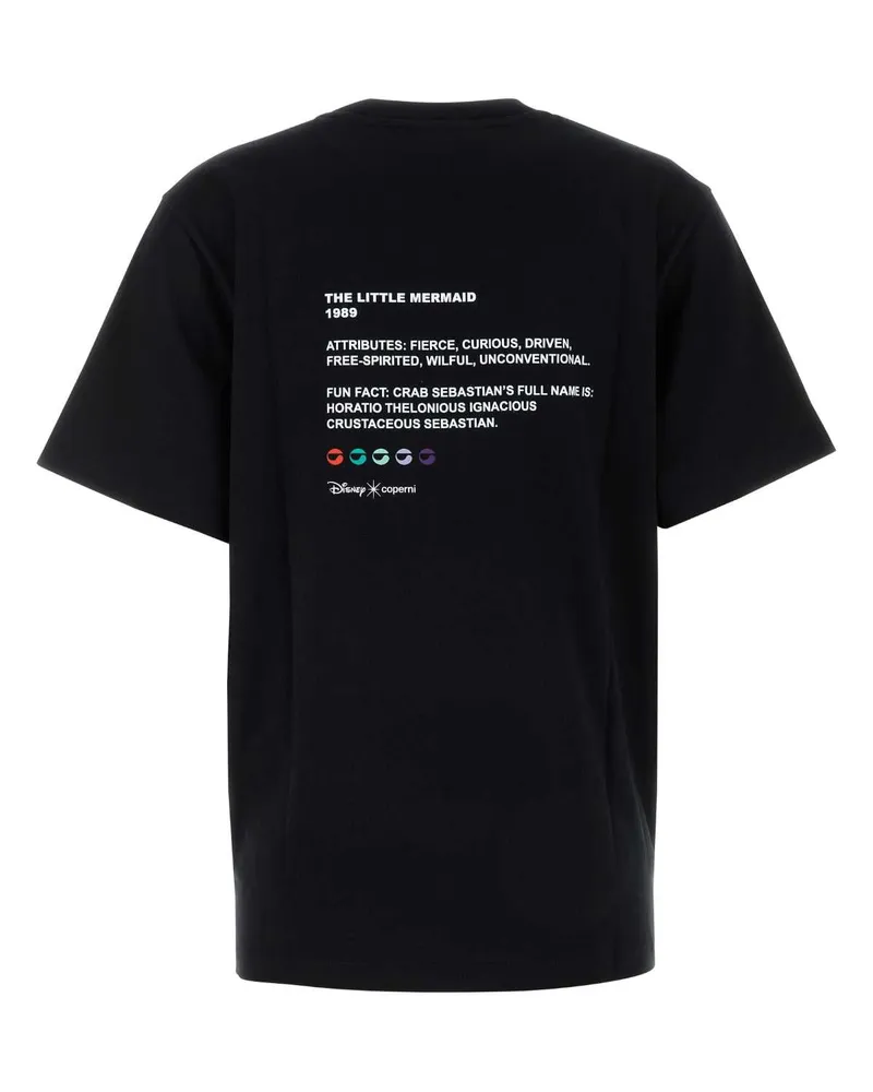 COPERNI Women's Black Cotton  X Disney Ariel T-Shirt Exterior: Organic Black