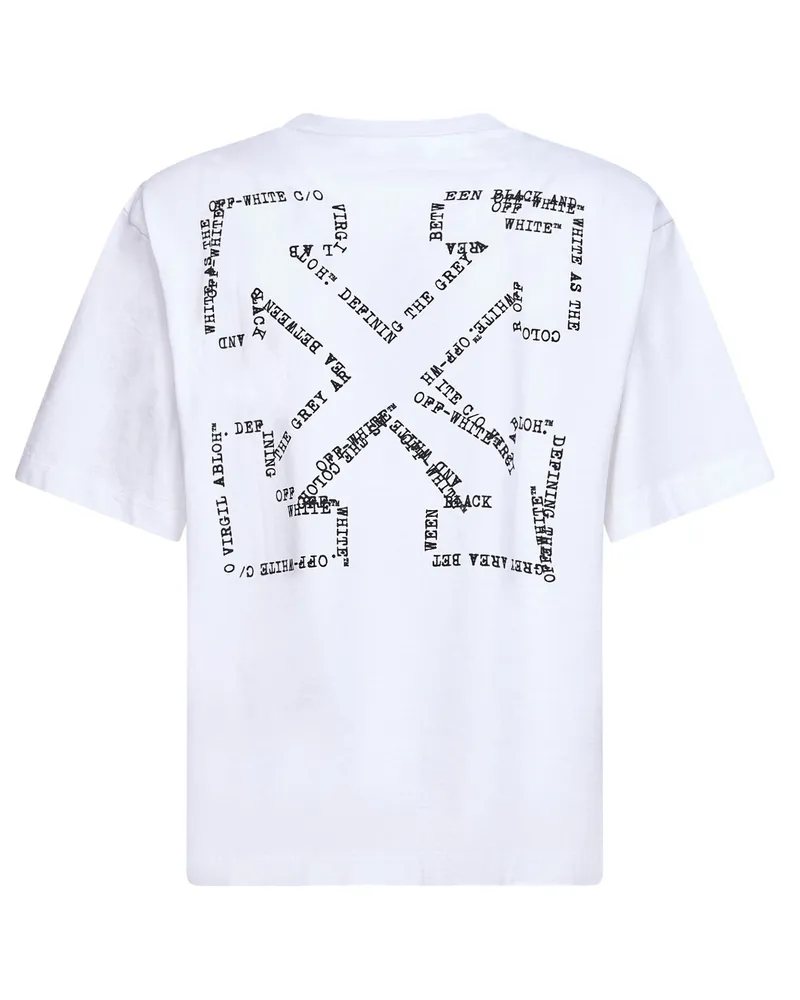OFF-WHITE Type Arrow Logo-Printed Cotton T-shirt — White 