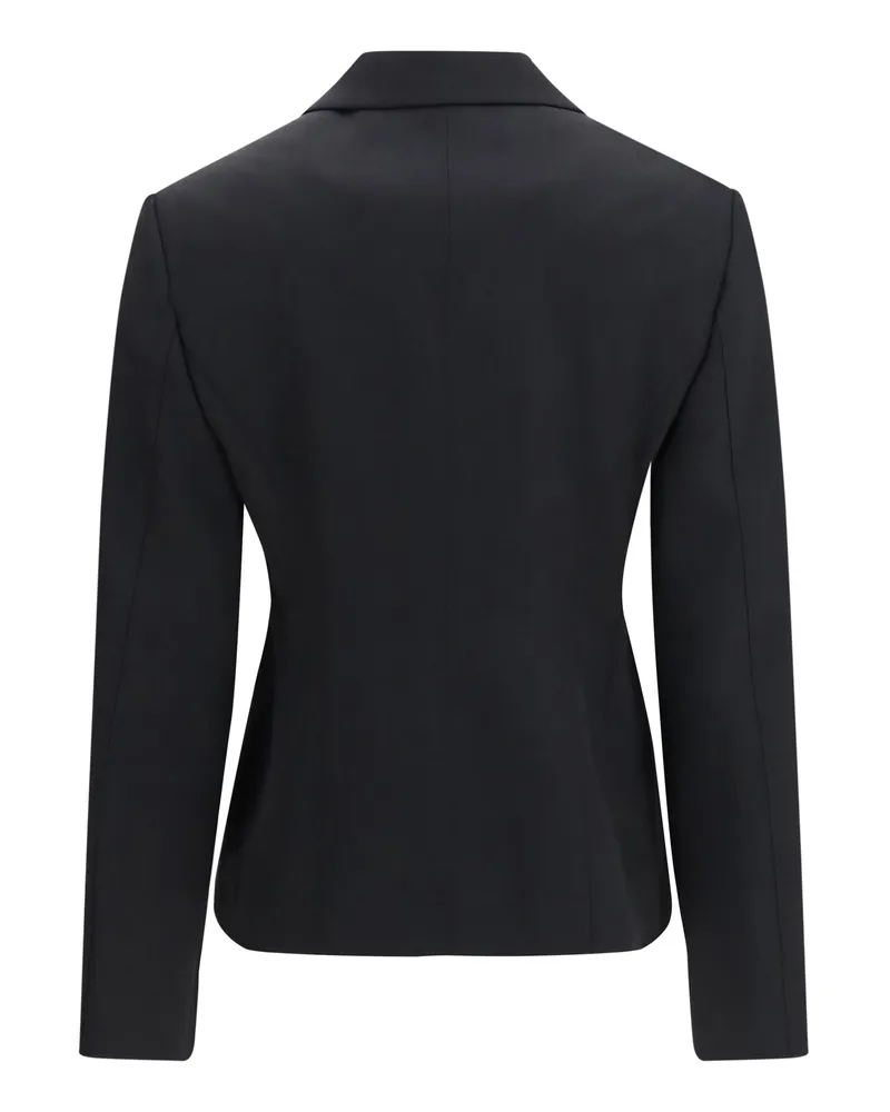 Alaïa Double-Breasted Wool Blazer — Black Black