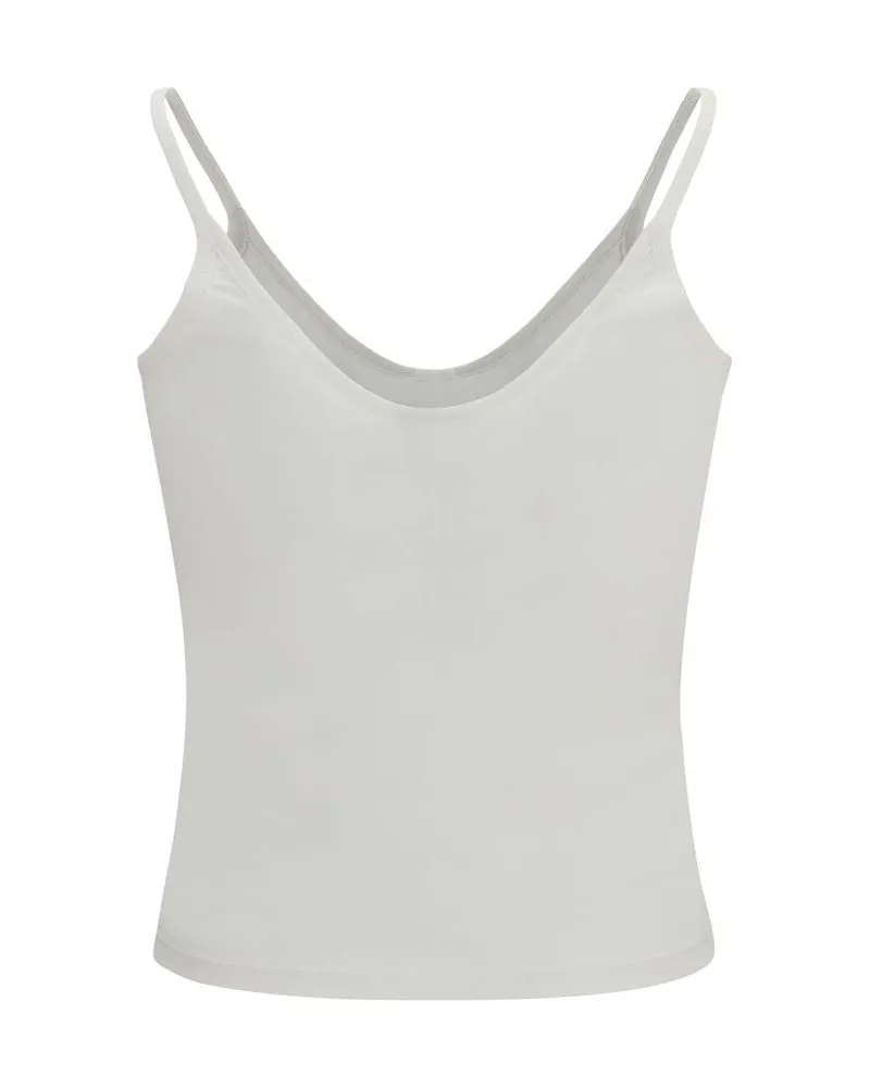Tom Ford Silk Jersey Tank Top — White White