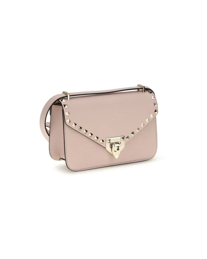 Valentino Garavani Women's Multicolor Calf Leather Bos Taurus Shoulder Bag Beige