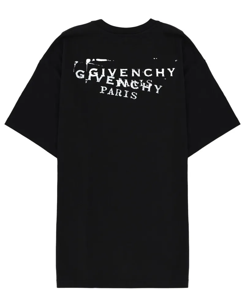 Givenchy Logo-Embroidered Cotton T-Shirt — Black Black