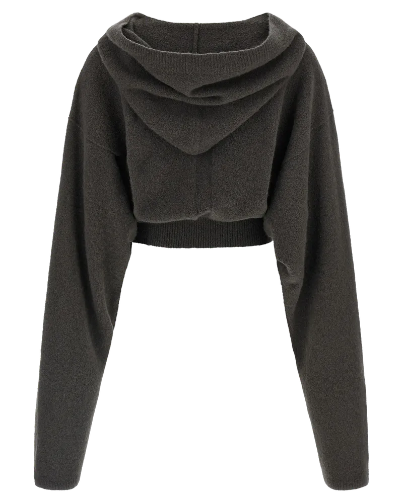 Rick Owens Tower Pull Hoodie — Grey Grey