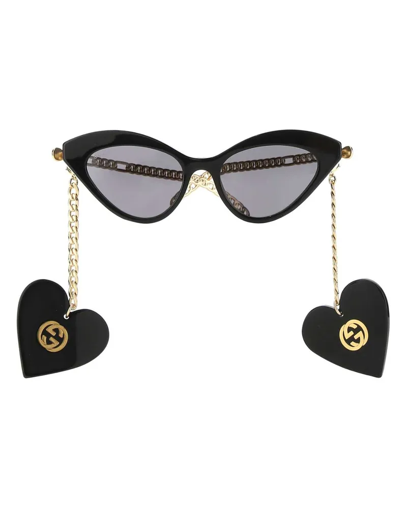 Gucci Women's Two-Tone Acetate And Metal Sunglasses 1012 Exterior: Occhiali Da Sole Black