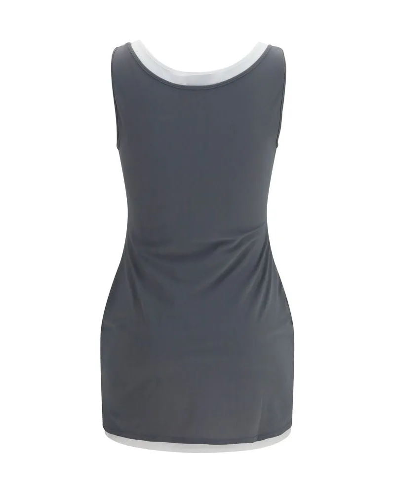 Miu Miu Women's Gray Recycled Polyamide Casual Dress Gray