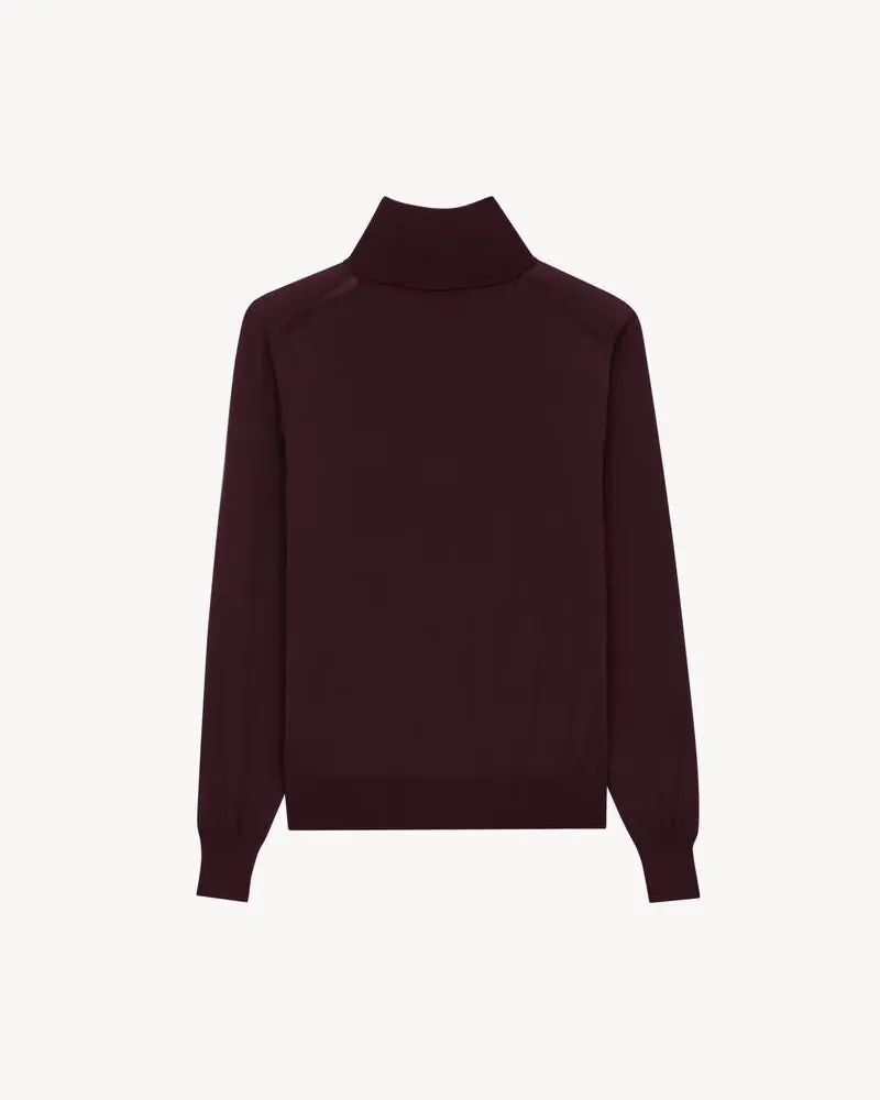 Saint Laurent Turtleneck Sweater — Burgundy Burgundy