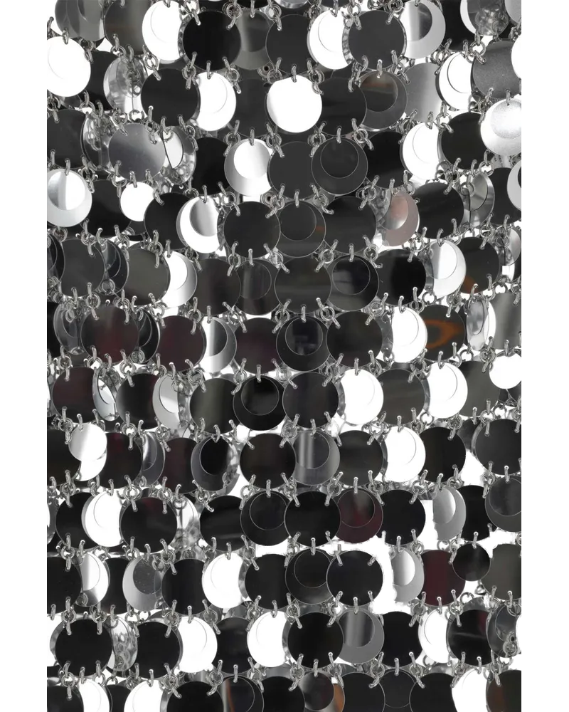 Paco Rabanne Sequined Mini Skirt — Silver Silver