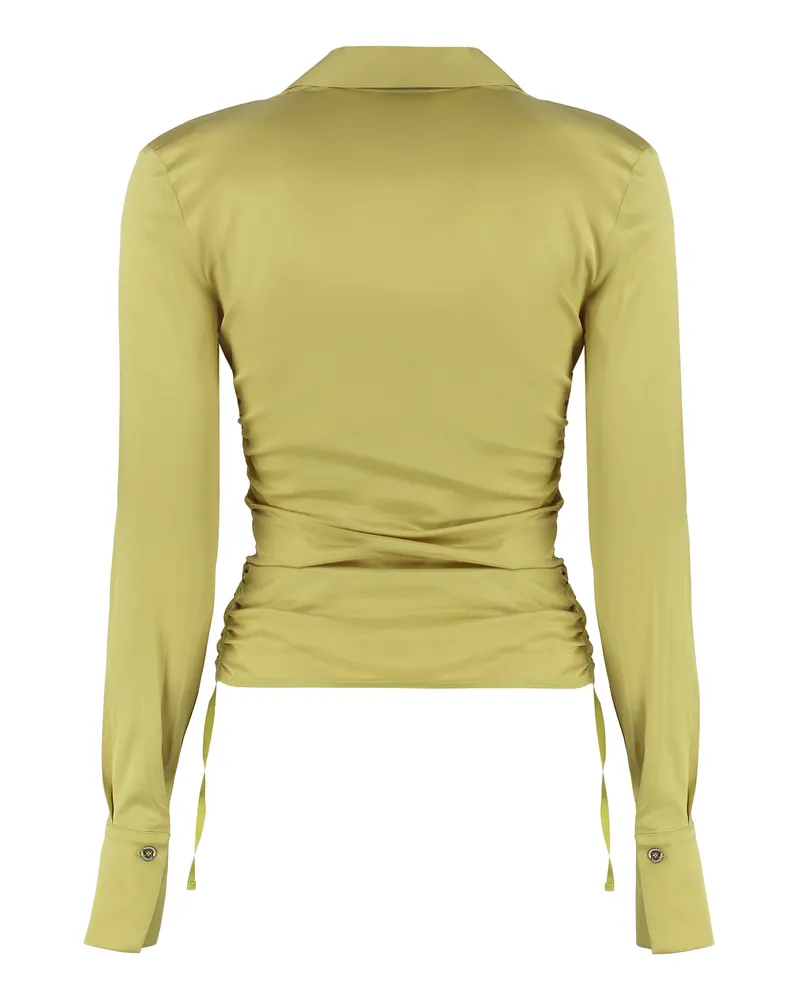 Pinko Women's Caravan Viscose Jersey Shirt Green Blouses Green