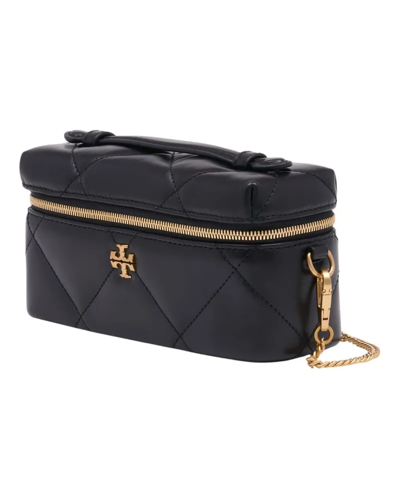 Tory Burch Women's Kira Diamond Quilt East West Crossbody -  Leather Black Cowhide Bags Travel-Bags Black