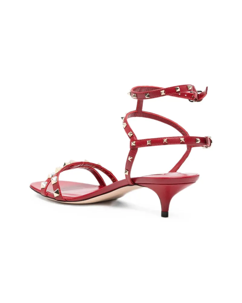 Valentino Garavani Studded Cage Sandal — Red Red