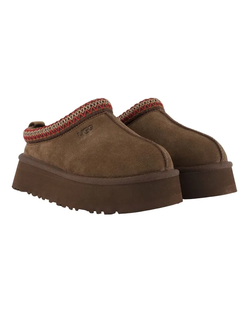 UGG Women's W Tazz Ii Ankle Boots -  Leather Brown Calfskin Shoes Ankle-Boots Brown