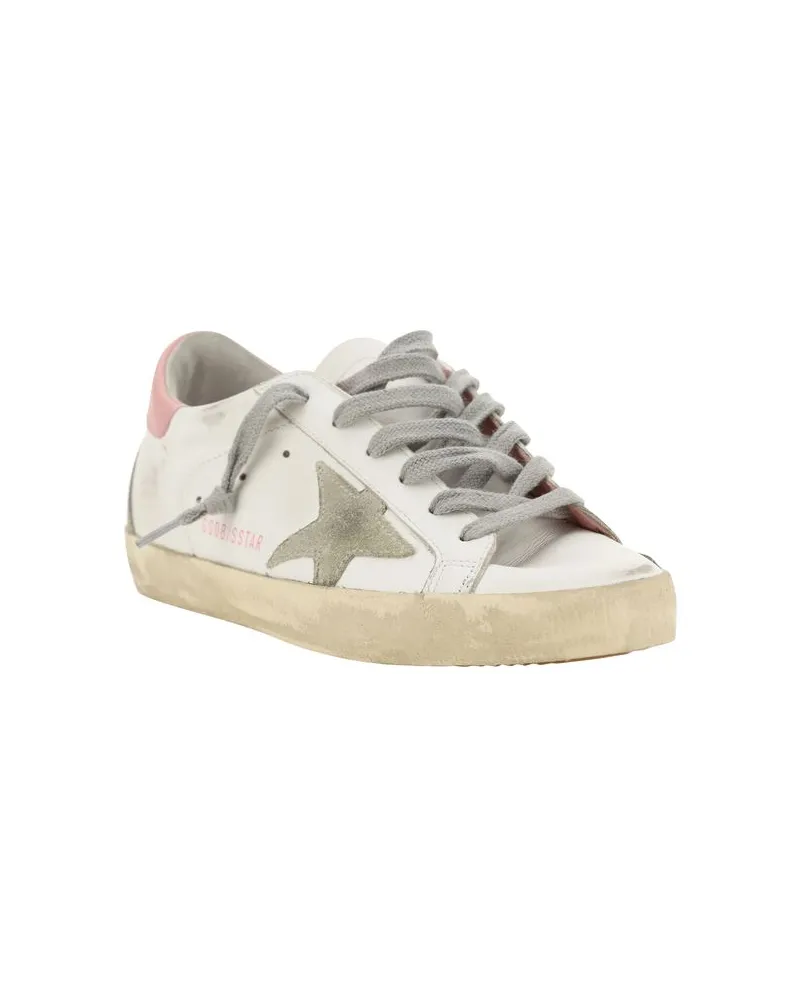 Golden Goose Women's White Calf Leather Bos Taurus Sneakers White
