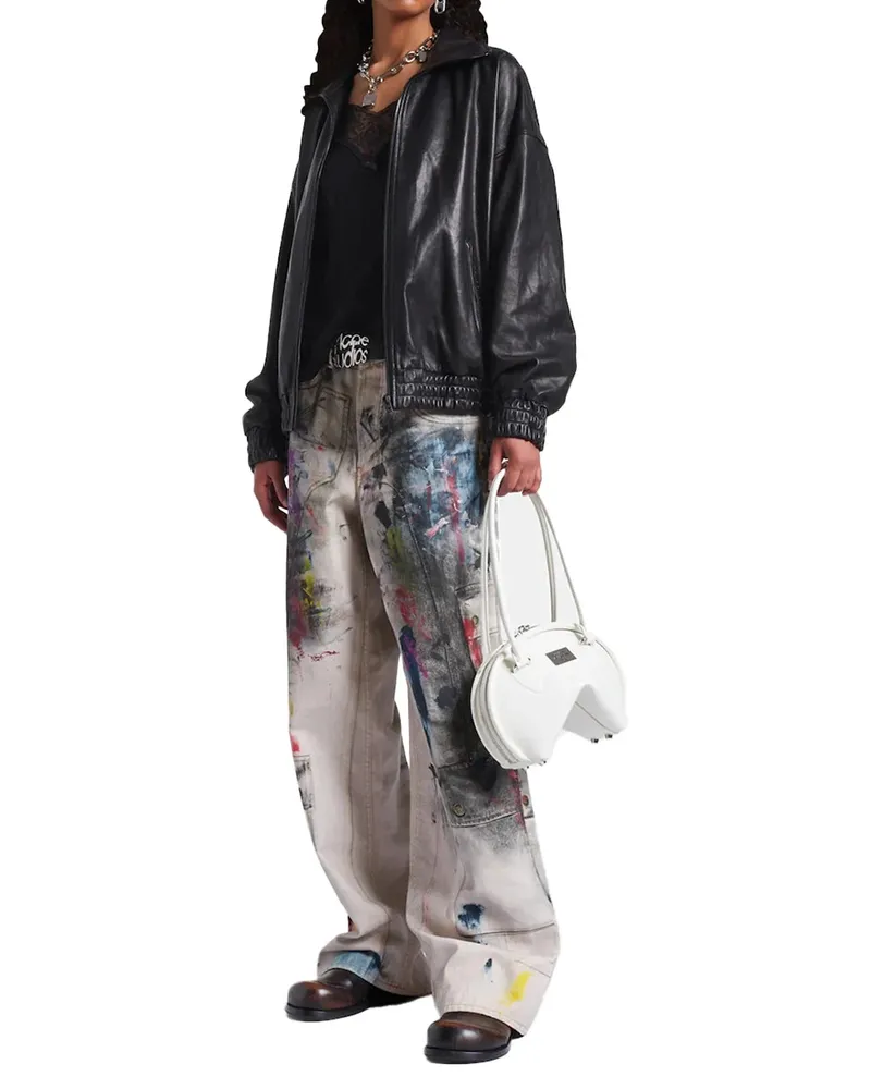 Acne Studios Lambskin Leather Jacket — Black Black