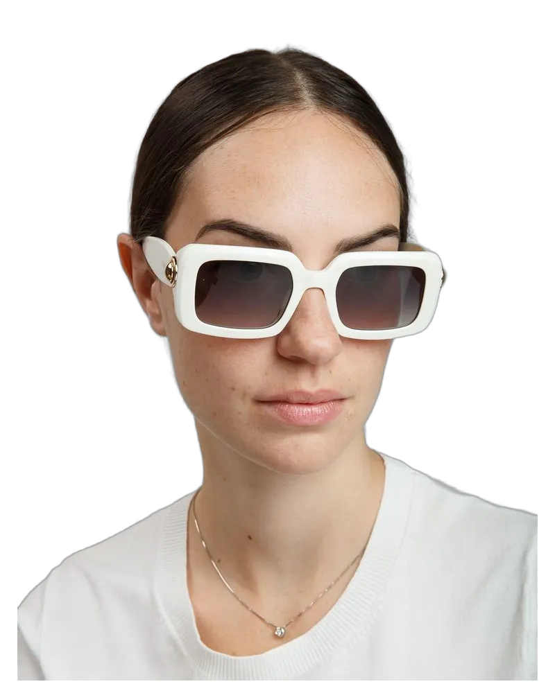 Furla Women's Sunglasses Cream Full Gloss Acetate White