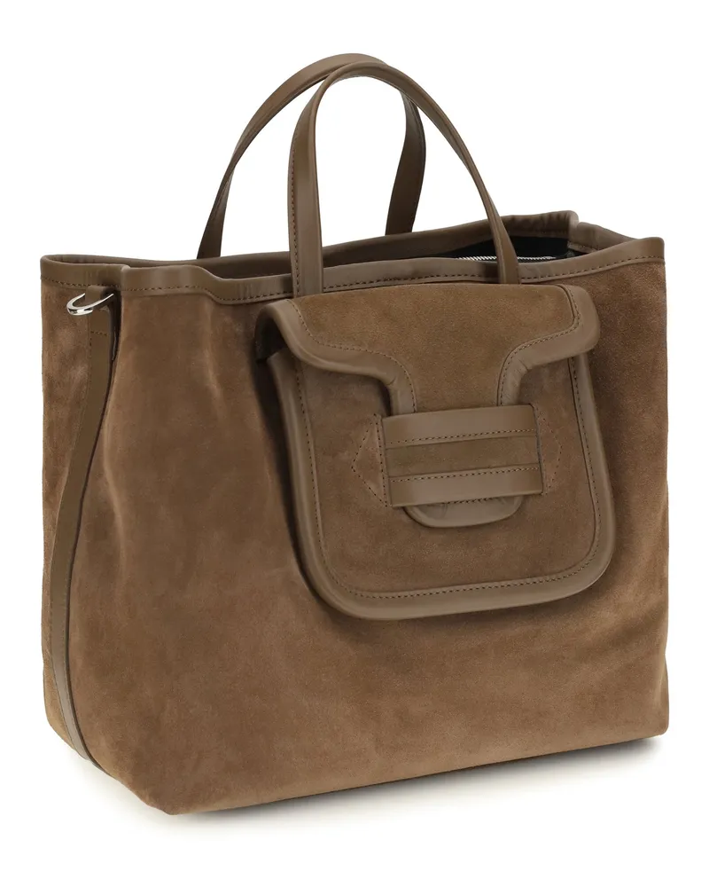 Pierre Hardy Alpha Day Tote Shoulder Bag — Brown Brown