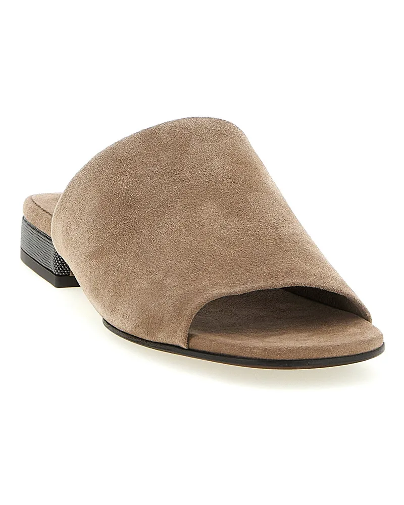 Brunello Cucinelli Monile Sandals — Beige Beige