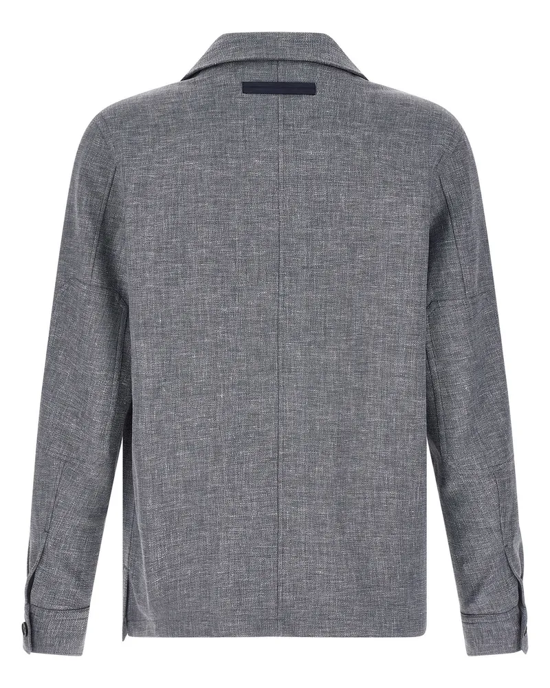 Ermenegildo Zegna Crossover Overshirt — Gray Gray