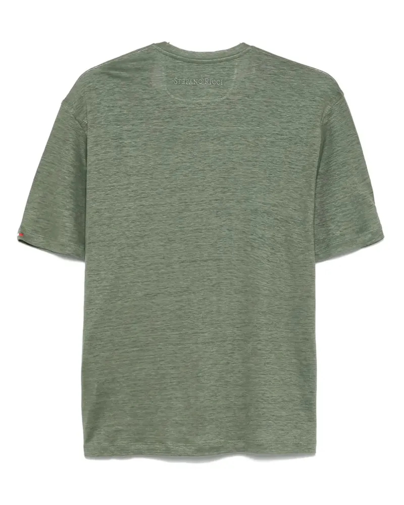 Stefano Ricci Women's T-Linen T-Shirt Ss25 Moss