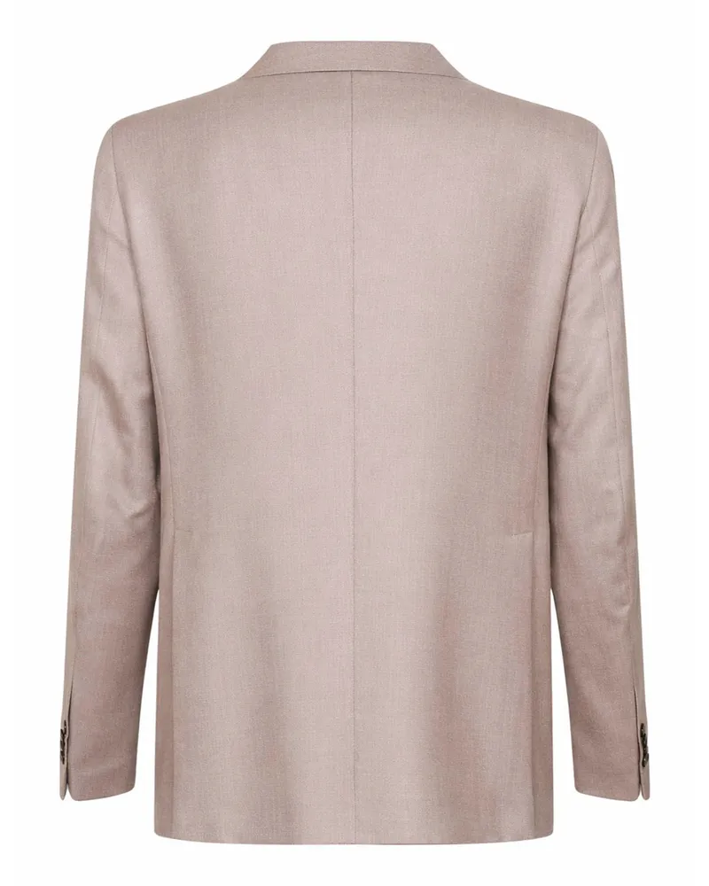 Tagliatore Men's Blazer Vesuvio Wool-Silk-Linen Mud Virgin Wool Jacket Brown