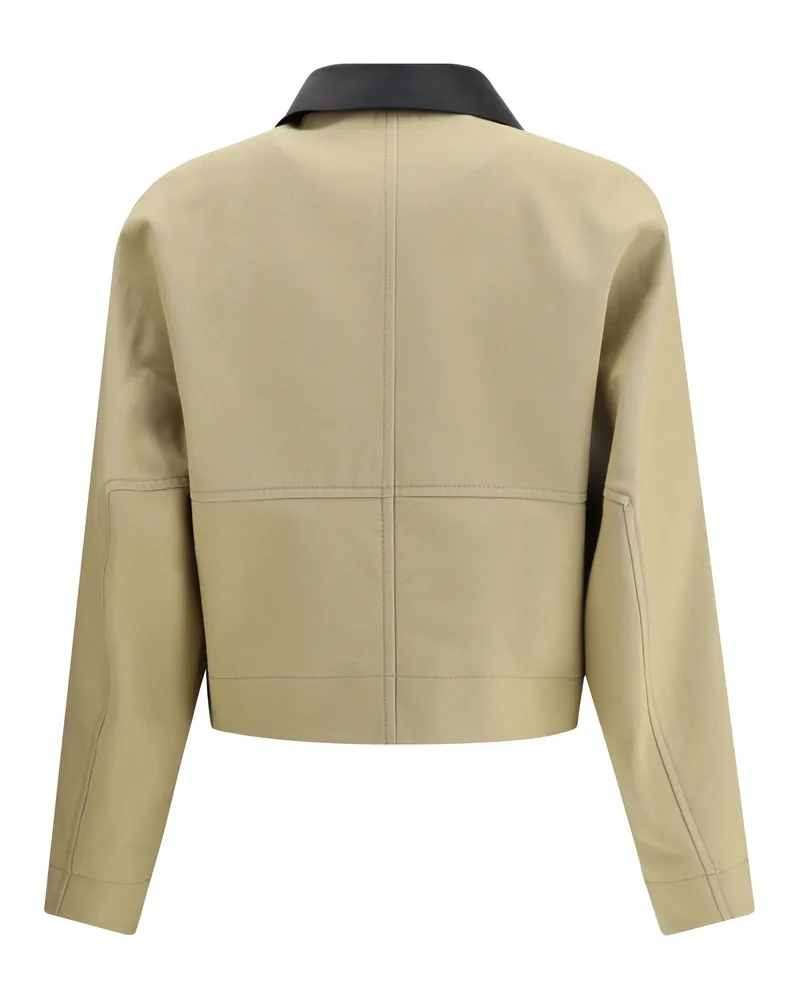 Givenchy Women's Cropped Cotton And Wool Caban Beige Jacket Beige