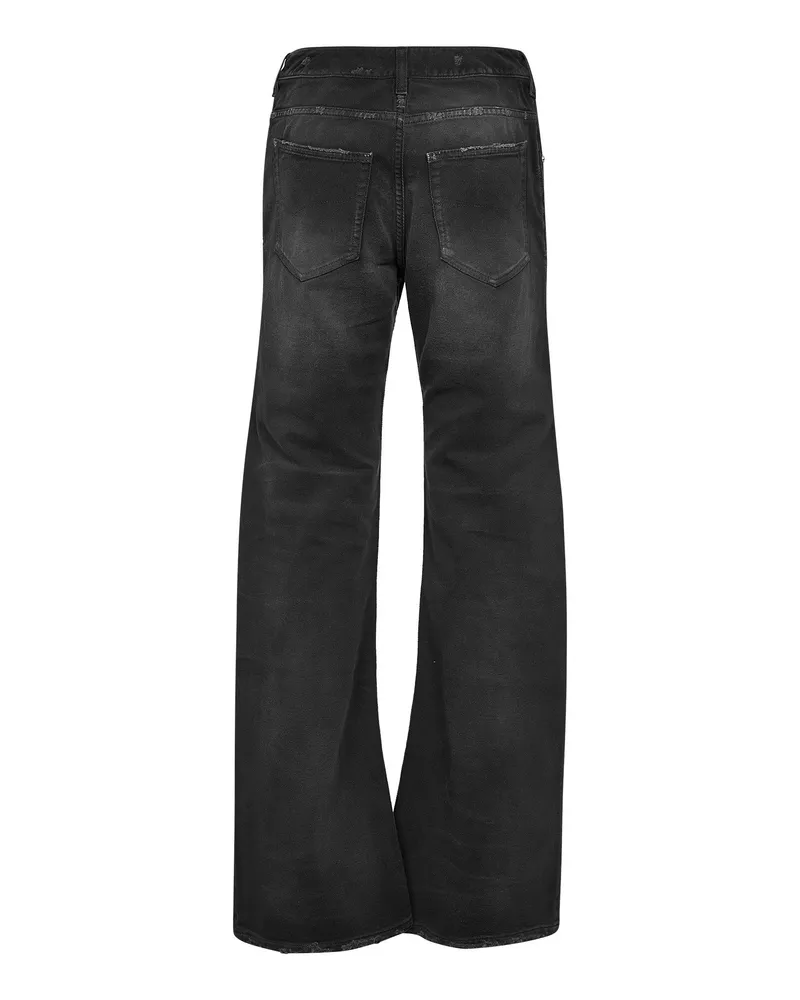 Balenciaga Women's Blue Cotton Denim Curved Waist Jeans Natural (veg Blue