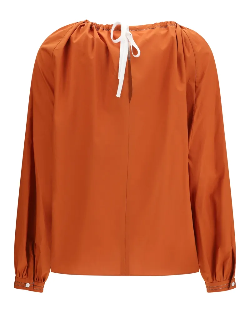 Marni Women's Cotton Blouse Rust Polo Shirts T-shirts And Polos Orange