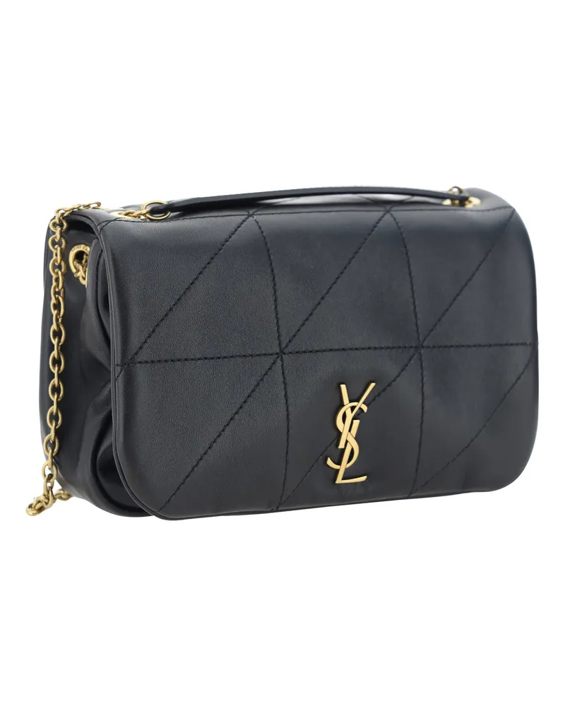 Saint Laurent Women's Jamie Shoulder Bag Black Lambskin Black