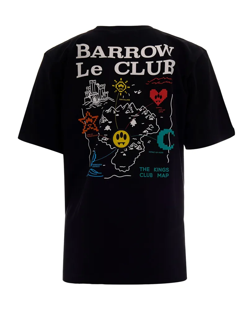 BARROW Men's T-Shirt Le Club Black Cotton T-Shirts And Polos Black