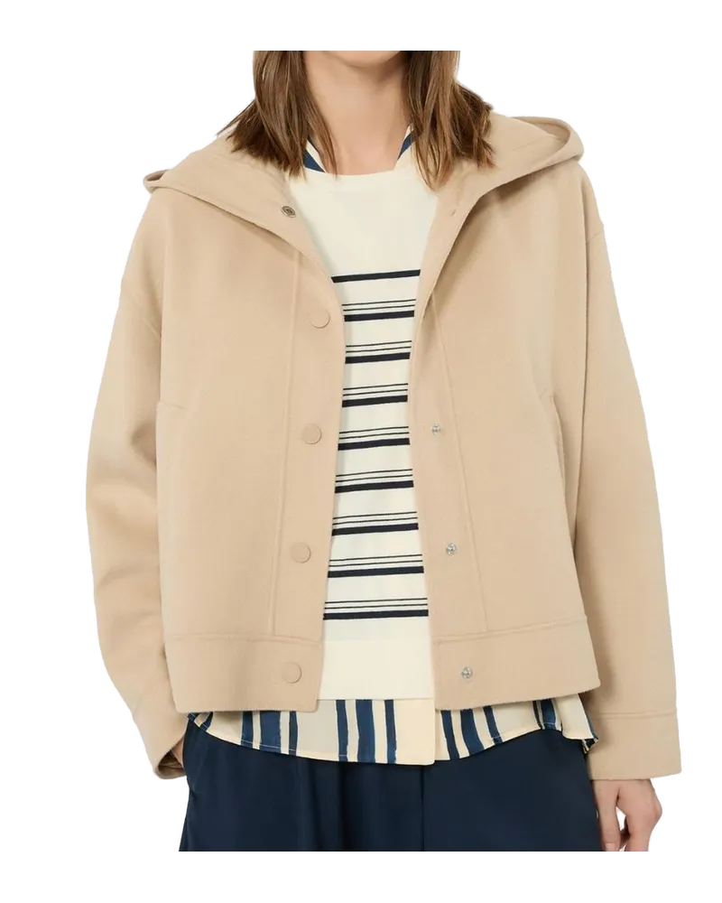 Max Mara Virgin Wool Blend Jacket — Beige Beige