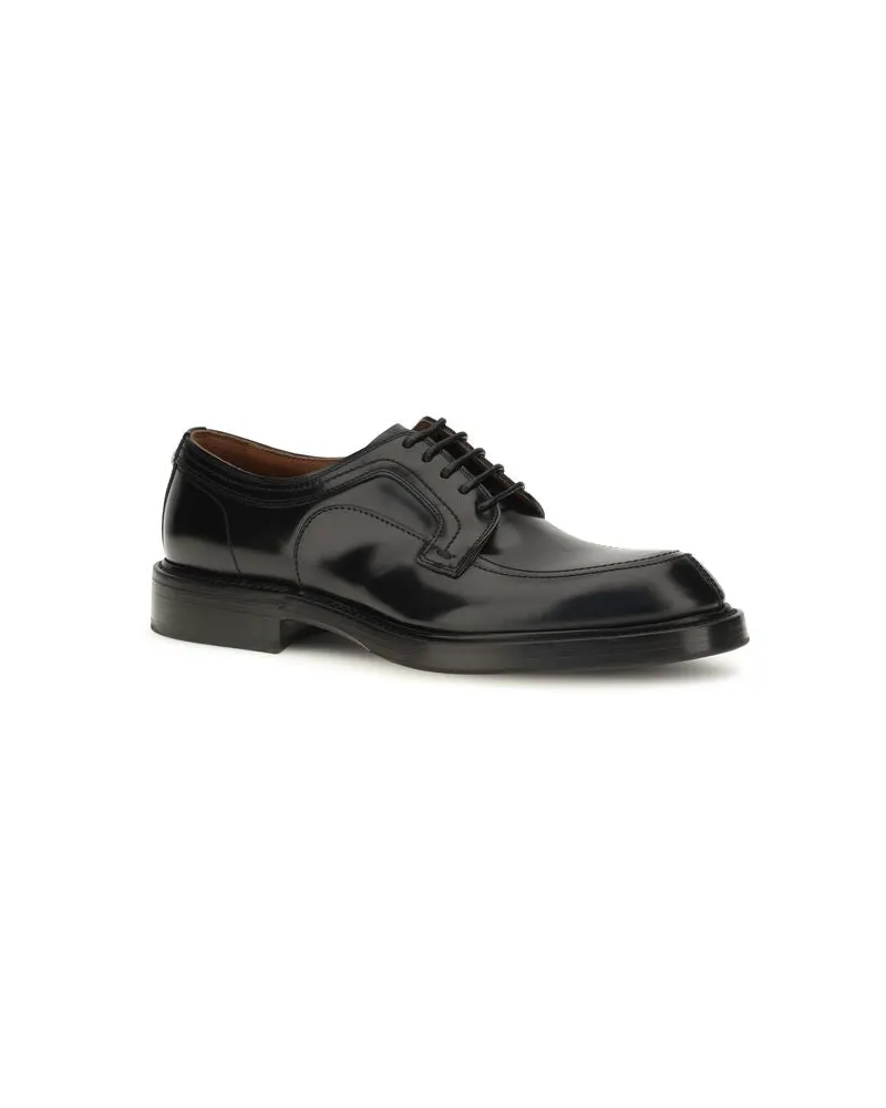 Dolce & Gabbana Brushed Calfskin Derby — Black Black