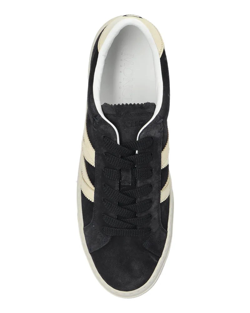 Moncler Women's Monaco Sneaker Black Suede Rubber Sole Black
