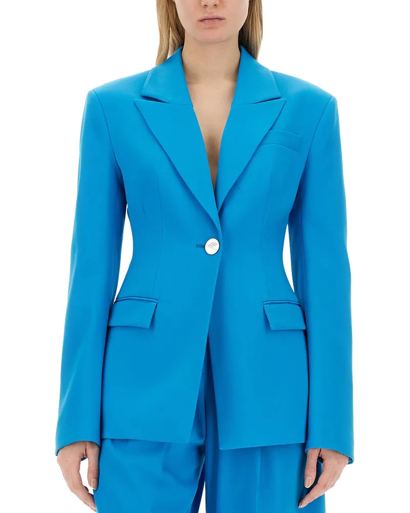 ATTICO Virgin Wool Blazer — Blue Blue