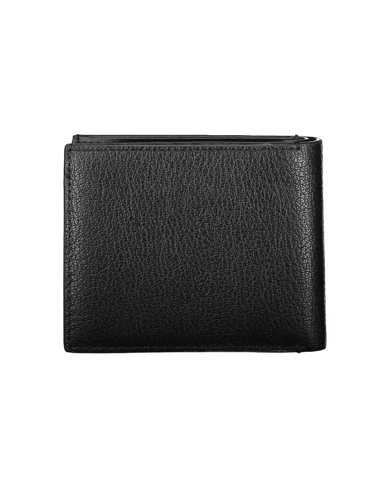Calvin Klein Pebbled Leather Wallet — Black Black