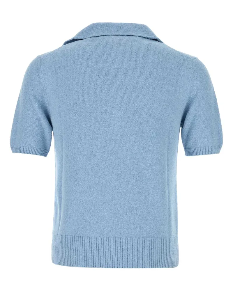 Dolce & Gabbana Men's Light Blue Cotton Blend Polo Shirt Azzurro6 Exterior: Nylon Blue