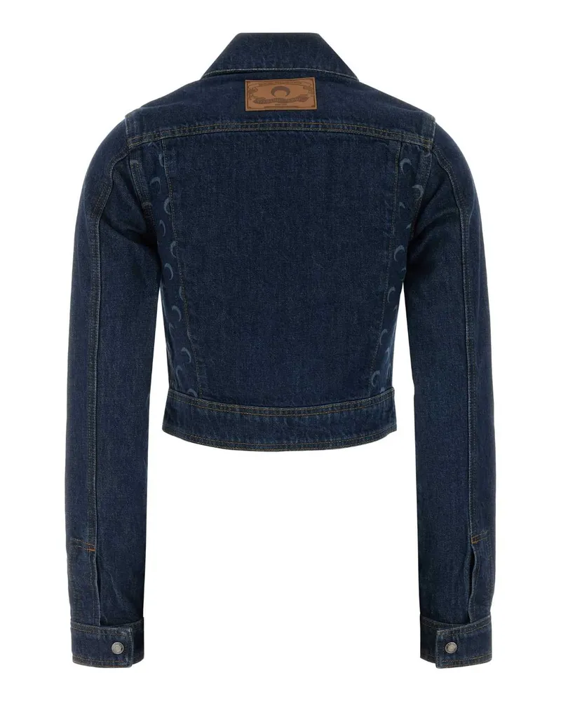 Marine Serre Women's Dark Blue Denim Jacket Bl80midnightblue Exterior: Cotton Giubbini Navy