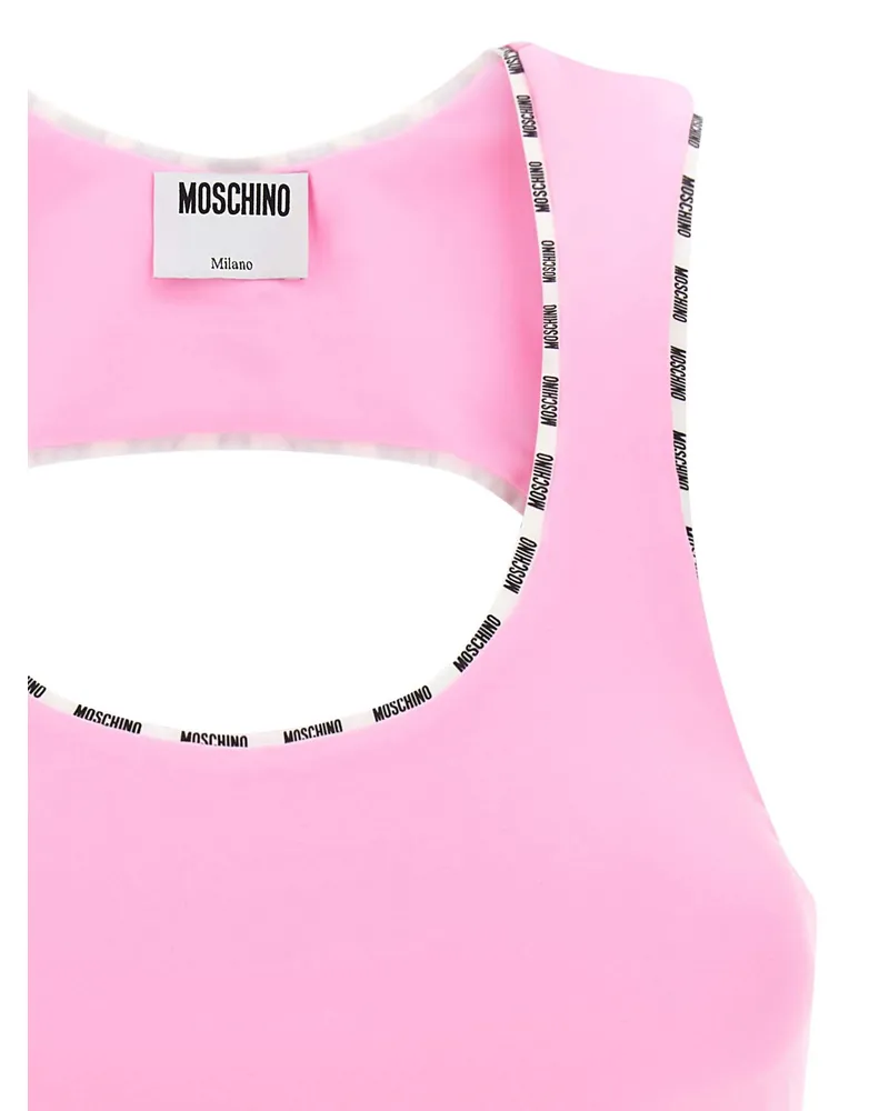 Moschino Logo-Embellished Tank Top — pink Pink