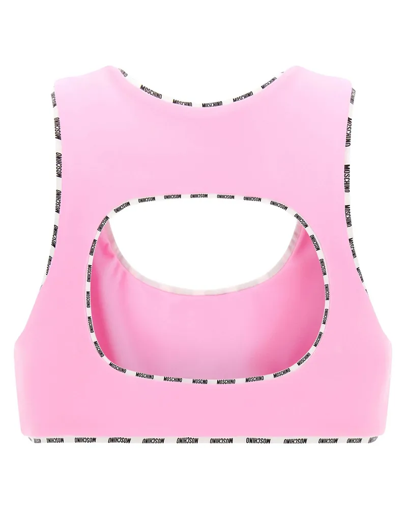 Moschino Logo-Embellished Tank Top — pink Pink