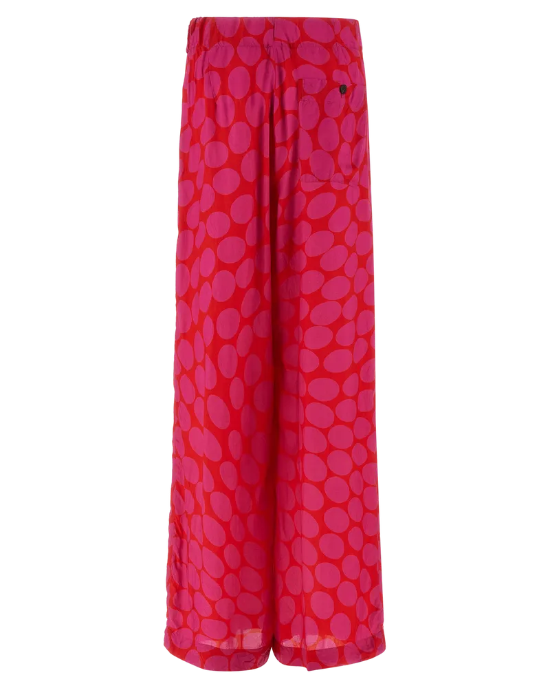 Dries van Noten Women Fuchsia Viscose Casual Pants Pink