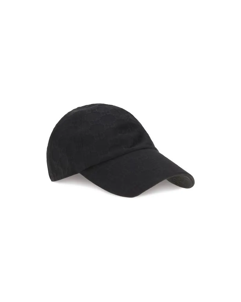 Gucci GU8757443HBMF1000BB GG Cotton Baseball Cap — Black Black