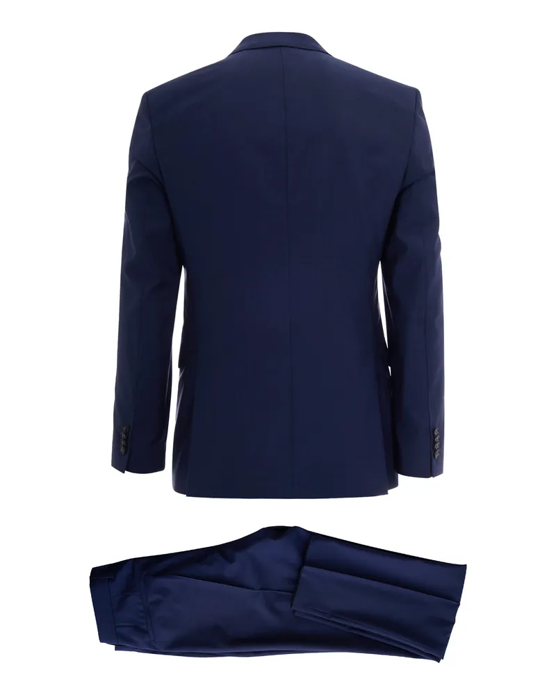 HUGO BOSS Virgin Wool Pant Suit — Navy 